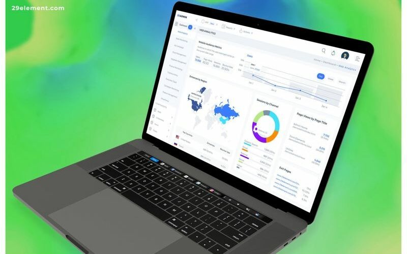 Interfejs panelu administracyjnego analityki internetowej