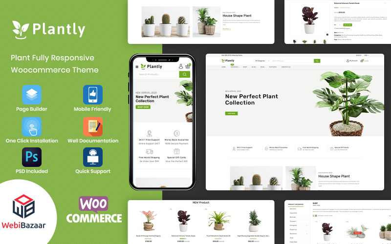 Plantly-植物和苗圃WooCommerce主题