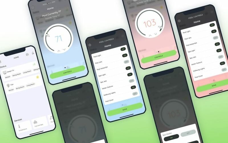 Smarthomeool en Spa UI-elementen