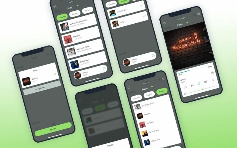Smarthome - prvky uživatelského rozhraní reproduktoru
