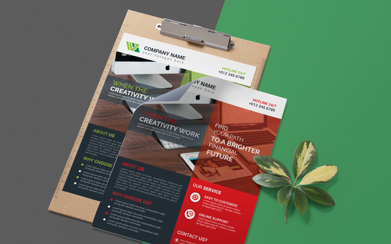 Download Фирменный стиль "Business Flyer - Corporate Identity Template" / Business Flyer - Corporate Identity Template - Фирменный стиль на тему графика print designer flyer business green black white professional modern design graphic official standard creative simple web logo flyer blue magagine