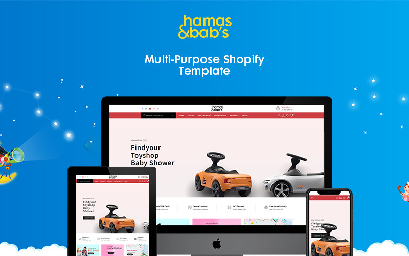 Hamas & babys - Babajátékok e-kereskedelem Shopify téma