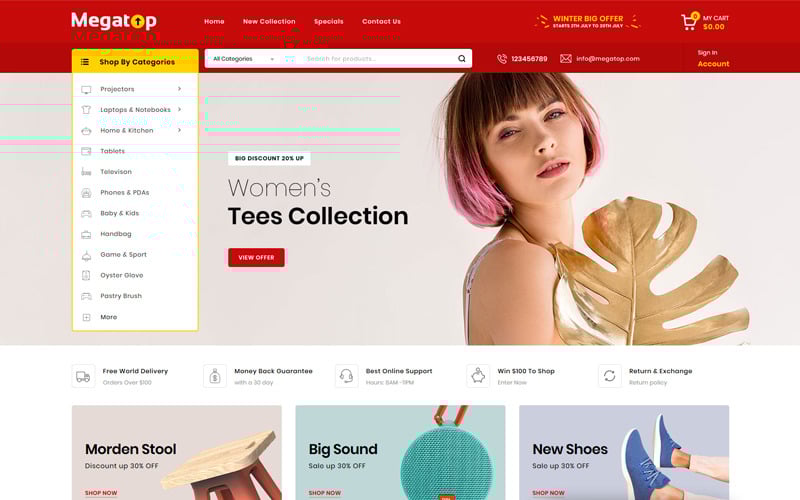 универсальный шаблон opencart