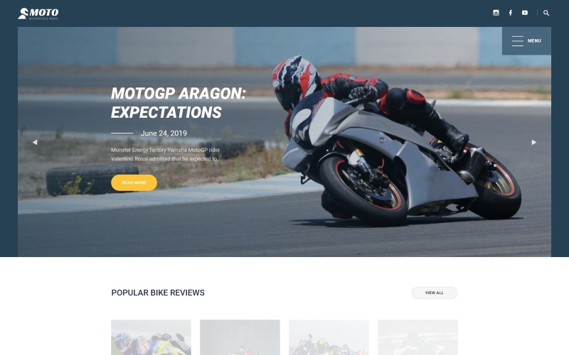 MOTO - Mall för motorcykelsportwebbplats