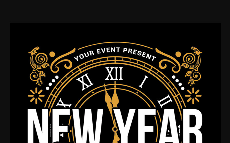 Download Фирменный стиль "New Year 2020 Party Celebration - Corporate Identity Template" / New Year 2020 Party Celebration - Corporate Identity Template - Фирменный стиль на тему графика 2020 nye party black celebration champagne christmas flyer elegant gold holiday invitation new year bash new year&amp;#039;s eve years eve