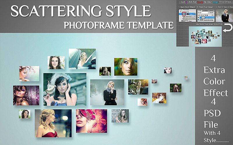 Scattering Style Photoframe - Corporate Identity Template