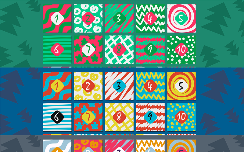 Download Иллюстрация "Stylish Advent Calendar Template - Illustration" / Stylish Advent Calendar Template - Illustration - Иллюстрация на тему графика flat advent calendar christmas calender present xmas new year december event planner gift box surprise festive celebration winter 25 day