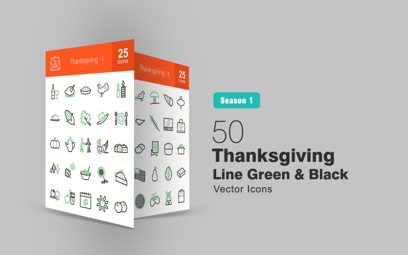 Download Набор иконок "50 Thanksgiving Line Green & Black Icon Set" / 50 Thanksgiving Line Green & Black Icon Set - Набор иконок на тему графика thanksgiving,icon,festival,turkey,pie,candles,dinner,wine,celebration,maple,leaf,greeting,cranberries,rugby,mushroom,vegetables,invitation,harvest,shopping,canada