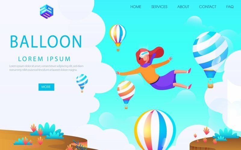 Download Иллюстрация "VR BALLOON - Illustration" / VR BALLOON - Illustration - Иллюстрация на тему графика 