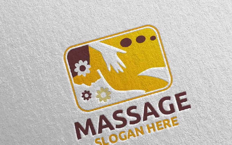 Massage design 3 logotyp mall