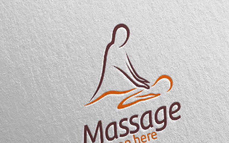 Modelo de logotipo de design de massagem 4