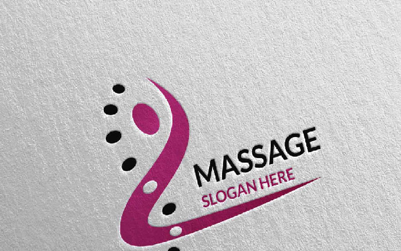 Massage design 9 logotyp mall