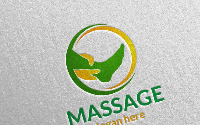 Download Шаблон логотипа "Massage Design Logo Template" / Massage Design Logo Template - Шаблон логотипа на тему графика massage logo body spa osteopathy therapy yoga treatment chiropractic spine fitness massaging relax backbone backache orthopedic medical wellness clinic alternative