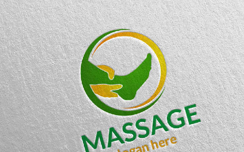 Modelo de logotipo de design de massagem