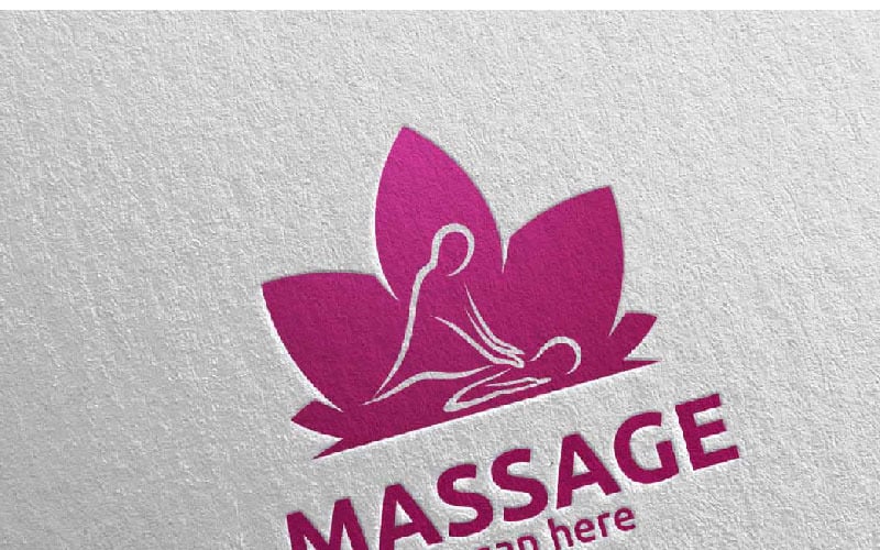 Шаблон логотипа массаж дизайн 12