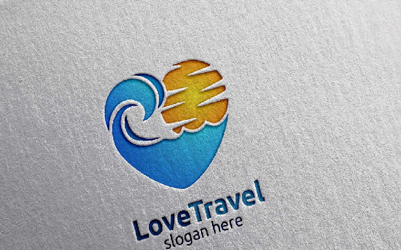 Download Шаблон логотипа "Travel with Love 2 Logo Template" / Travel with Love 2 Logo Template - Шаблон логотипа на тему графика love adventure airplane beach business design destination holiday hotel illustration island journey logo ocean paradise plane recreation resort road seaundefined