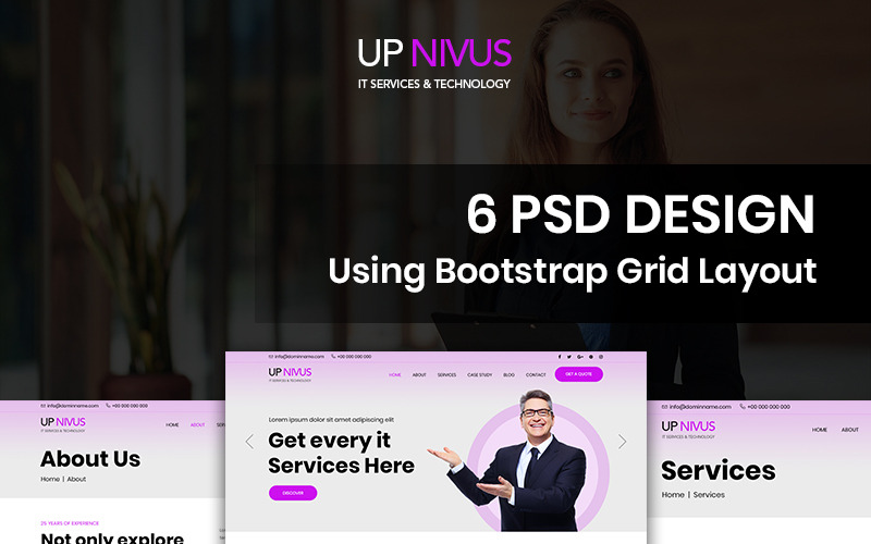 Up Nivus - IT-bedrijf PSD-sjabloon