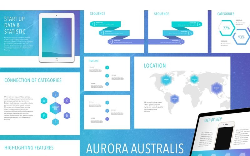 Modelo de PowerPoint Aurora Australis