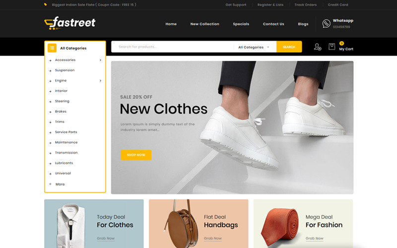 универсальный шаблон opencart
