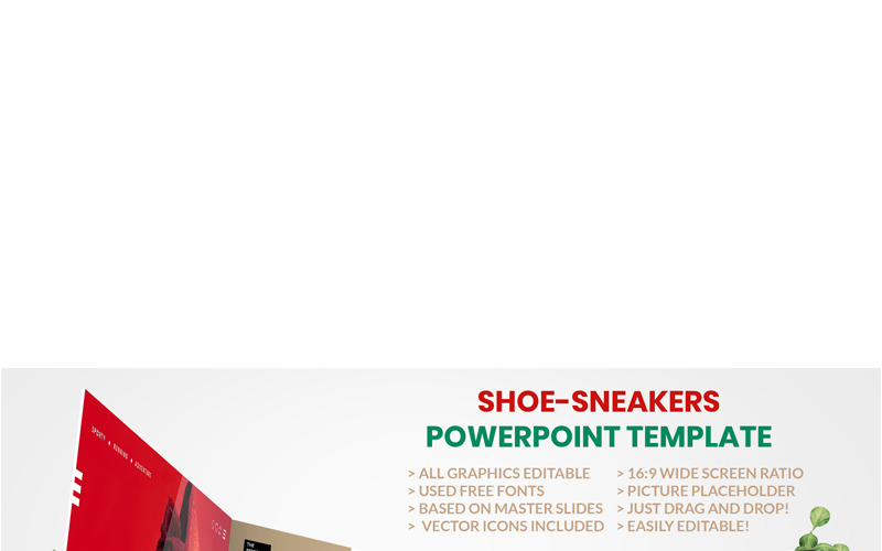 Modèle PowerPoint de chaussure - baskets