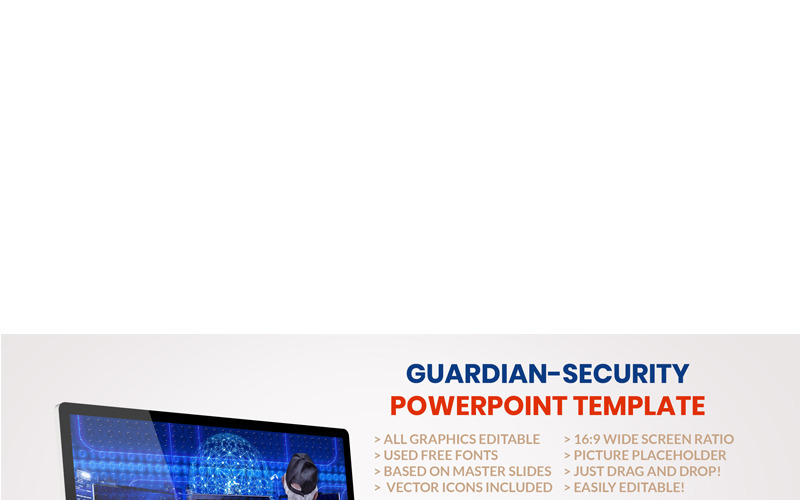 Modèle PowerPoint de gardien-sécurité