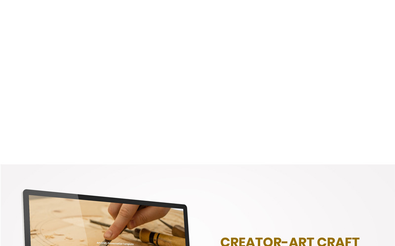Modelo de PowerPoint de artesanato de arte de criador