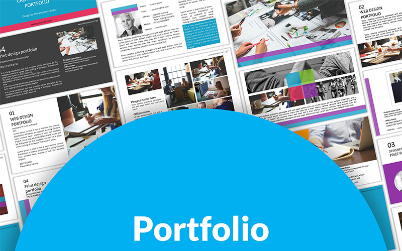 Portfolio Presentation PowerPoint template