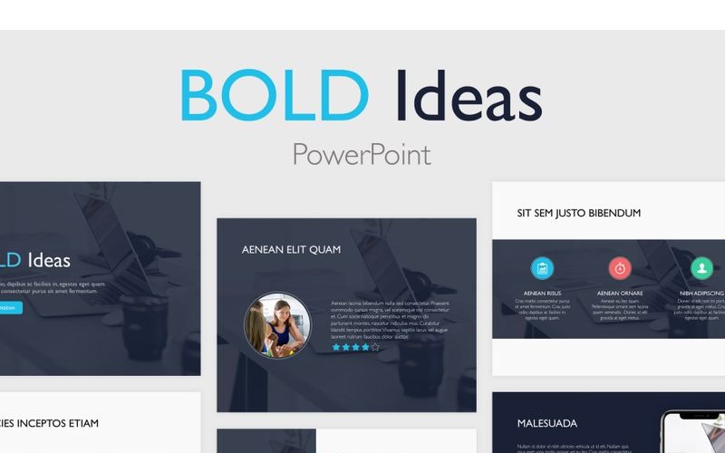 PowerPoint-mall för feta idéer