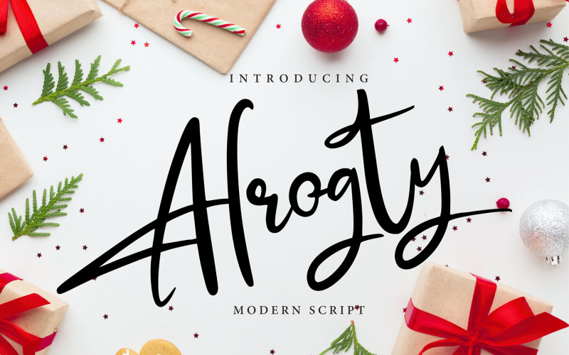 Alrogty | Modernt kursivt teckensnitt