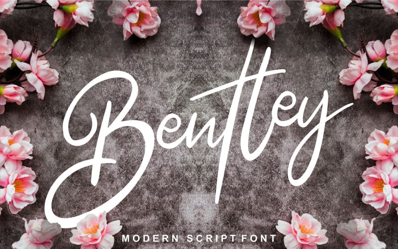 Bentley | Modernt kursivt teckensnitt