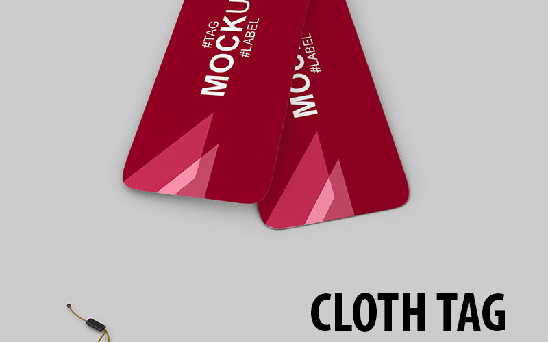 Download Мокап для продукта "Cloth tag and label product mockup" / Cloth tag and label product mockup - Мокап для продукта на тему графика tag label card display presentation brand branding show showcase