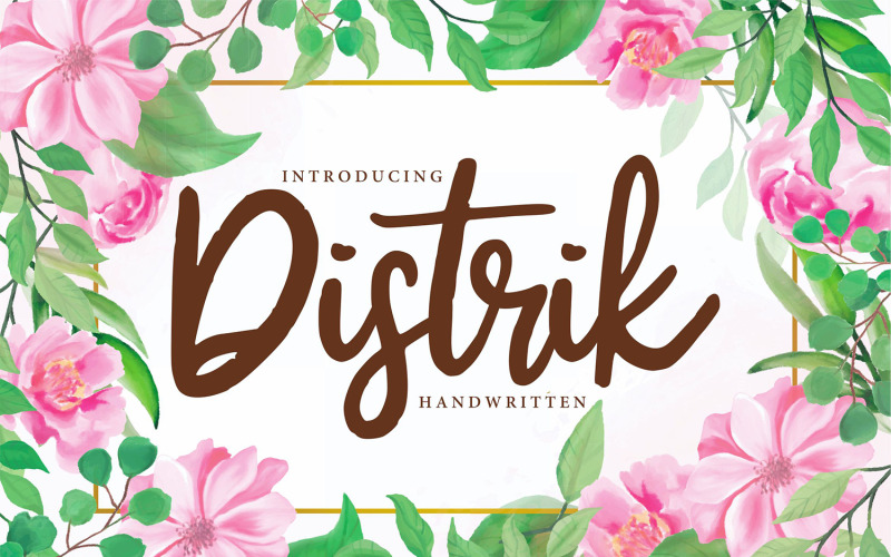 Distrik | Police cursive manuscrite