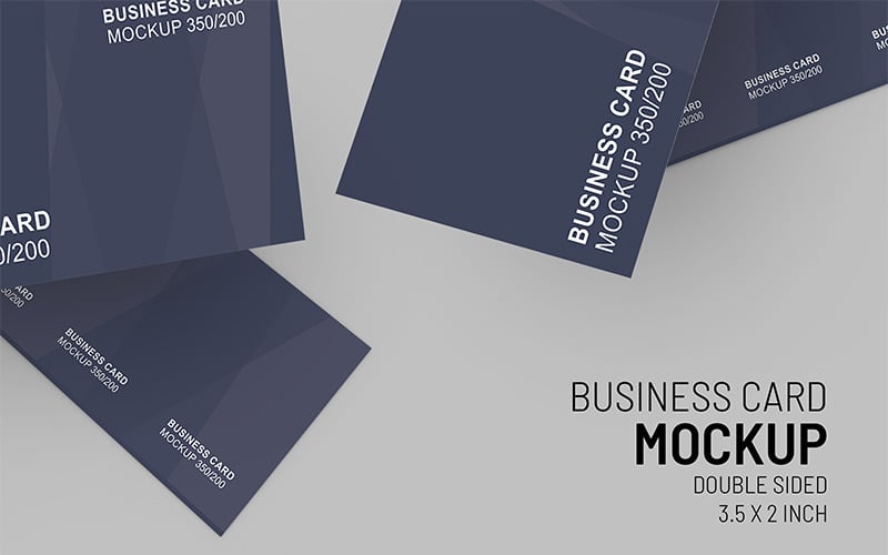 Download Мокап для продукта "Double sided business card presentation product mockup" / Double sided business card presentation product mockup - Мокап для продукта на тему графика card business visiting company brand branding identity display presentation show showcase