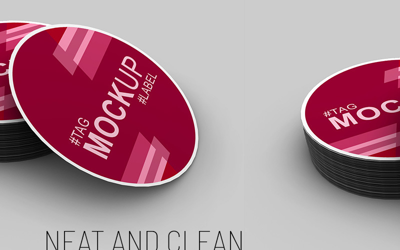 Download Мокап для продукта "Elegant round label product mockup" / Elegant round label product mockup - Мокап для продукта на тему графика logo label branding presentation show display showcase