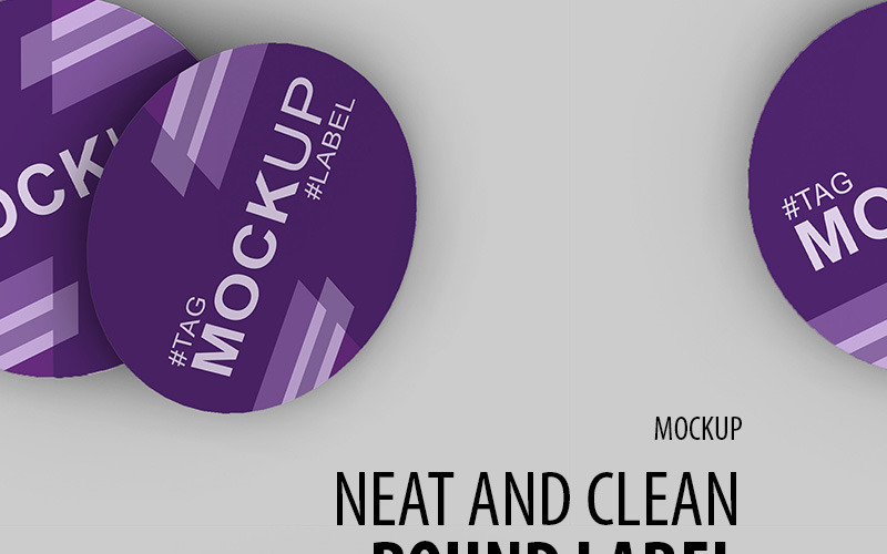 Download Мокап для продукта "Fresh and clean round label product mockup" / Fresh and clean round label product mockup - Мокап для продукта на тему графика label logo round show display presentation showcase fresh 3d latest