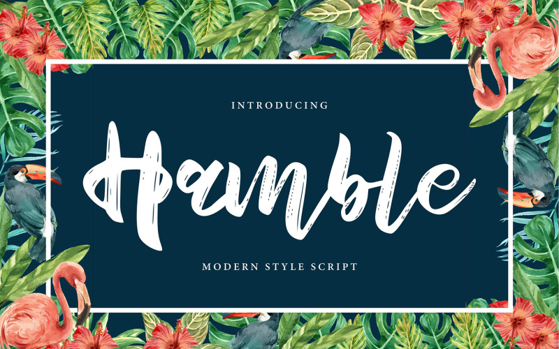Hamble | Fonte cursiva de estilo moderno