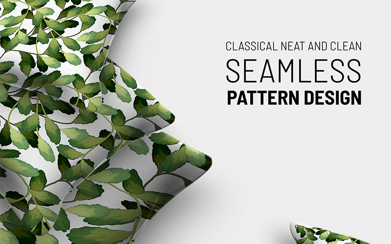 Download Pattern "Hand drawn beautiful floral seamless design Pattern" / Hand drawn beautiful floral seamless design Pattern - Pattern на тему графика floral flower branch leaflet spring green fabric background