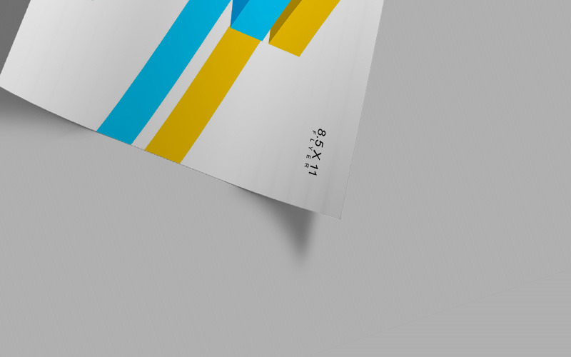 Download Мокап для продукта "Letter Size Flyer product mockup" / Letter Size Flyer product mockup - Мокап для продукта на тему графика flyer leaflet brochure marketing presentation showcase corporate company