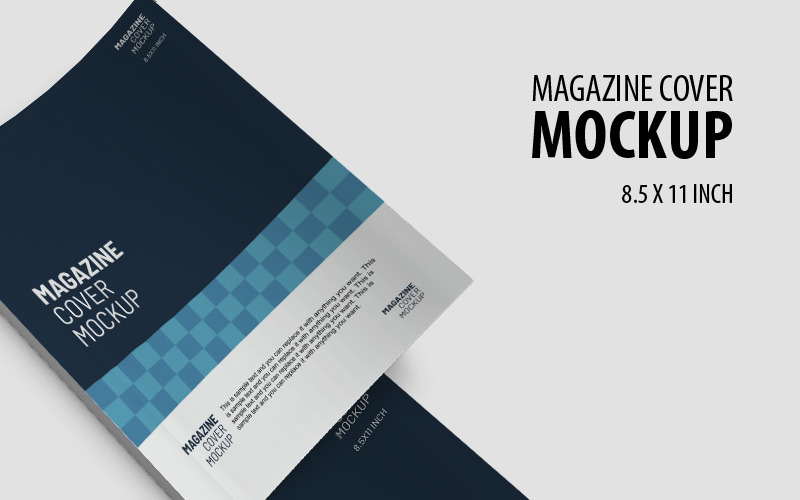 Download Мокап для продукта "Magaine booklet cover design product mockup" / Magaine booklet cover design product mockup - Мокап для продукта на тему графика layout cover title page paper curved curled magazine newspaper
