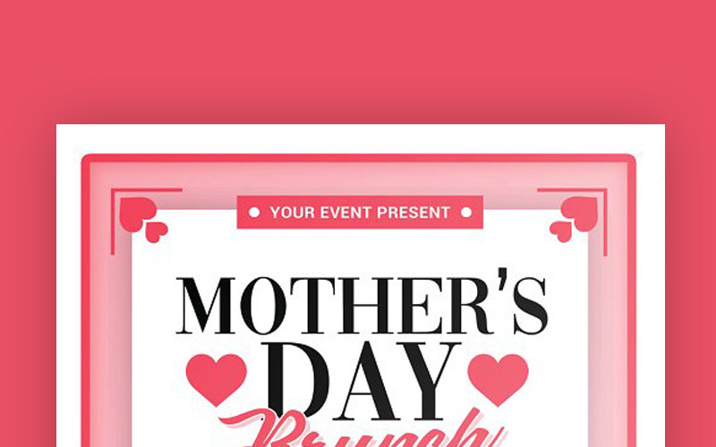 Download Фирменный стиль "Mothers Day Brunch - Corporate Identity Template" / Mothers Day Brunch - Corporate Identity Template - Фирменный стиль на тему графика brunch celebration colorful colourful day drink drinks festival flat flyer fresh gift happy mothers holiday love modern mom moms party
