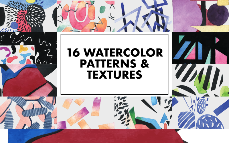 Download Pattern "NEART Artistic Watercolor Vector Pattern" / NEART Artistic Watercolor Vector Pattern - Pattern на тему графика watercolor pattern texture bundle vector