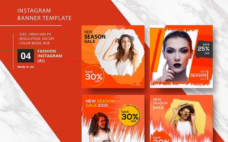 Download Шаблон для соцсетей "Polash Instagram Banner Social Media Template" / Polash Instagram Banner Social Media Template - Шаблон для соцсетей на тему графика instagram banner ad fashion sale offer discount product marketing story stories illustrator ai social