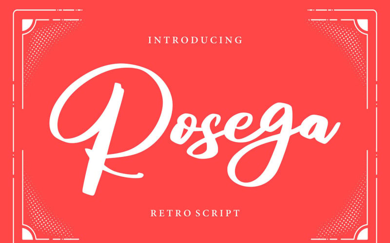 Rosega | Carattere corsivo retrò