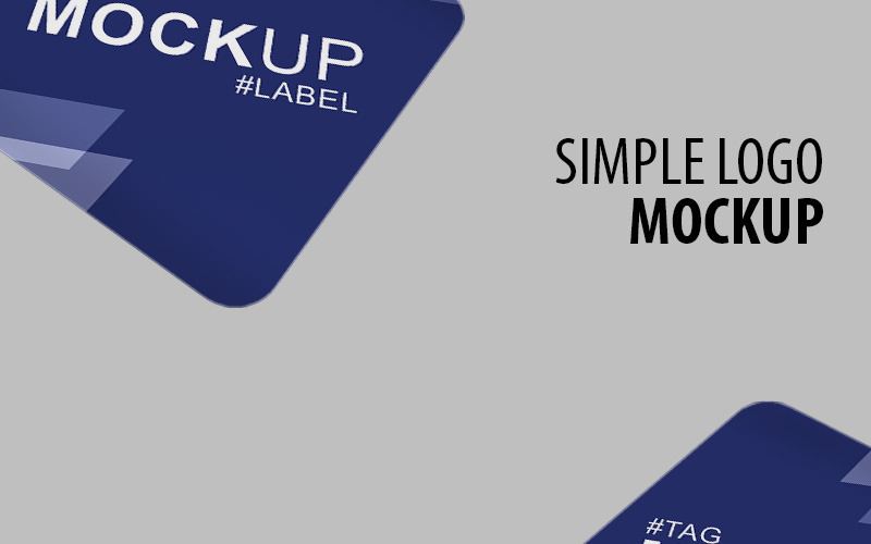 Round label perspective view Product Mockup