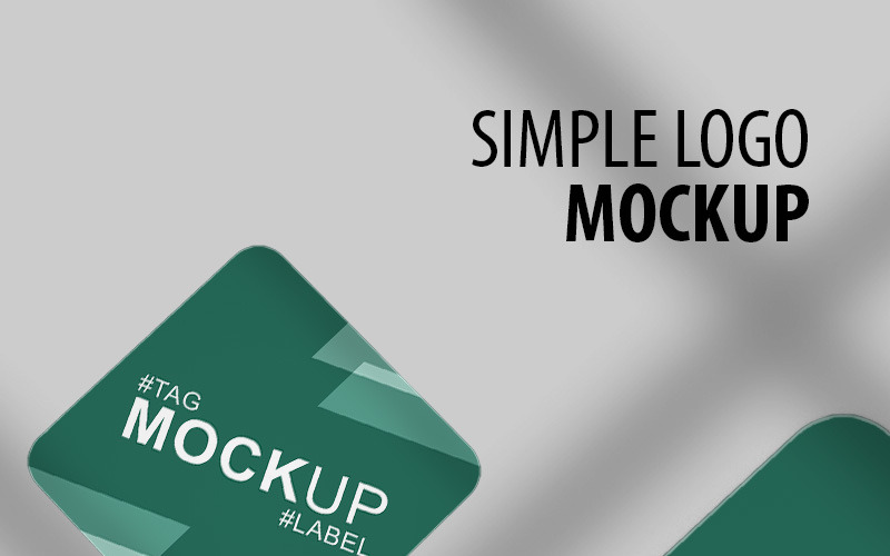 Download Мокап для продукта "Square card in perspective for logo product mockup" / Square card in perspective for logo product mockup - Мокап для продукта на тему графика square label logo presentation showcase