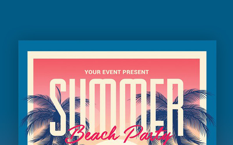 Download Фирменный стиль "Summer Beach Party - Corporate Identity Template" / Summer Beach Party - Corporate Identity Template - Фирменный стиль на тему графика beach party club dance design double flyer groove hot lightning music ocean night pool post poster print ready sea sexy