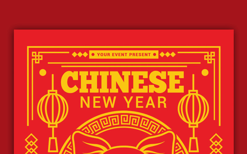 Download Фирменный стиль "Chinese New Year - Corporate Identity Template" / Chinese New Year - Corporate Identity Template - Фирменный стиль на тему графика birthday party celebration champagne china 2019 chinese chinese new year pig disco flyer dragon gold years eve nightclub nye nye