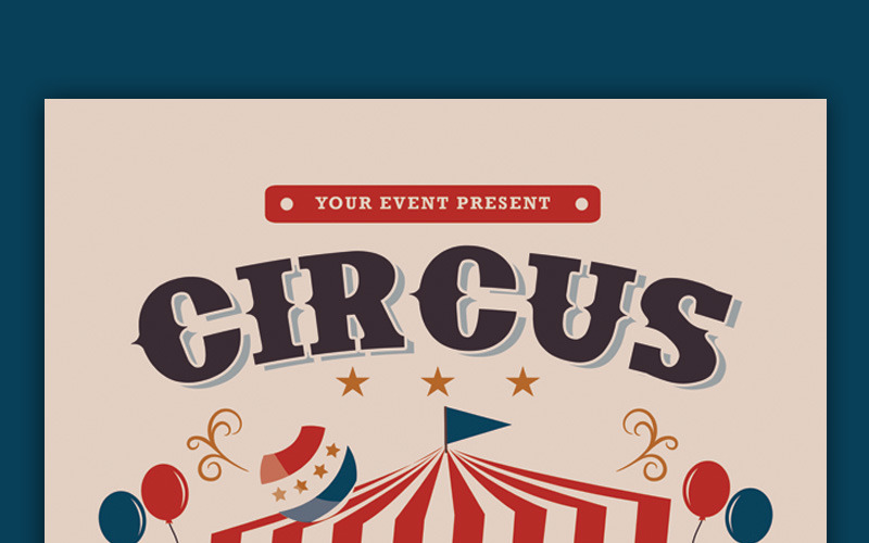 Download Фирменный стиль "Circus Carnival Show Flyer - Corporate Identity Template" / Circus Carnival Show Flyer - Corporate Identity Template - Фирменный стиль на тему графика arcade birthday party carnival flyer circus concert county fair event festival fun game games holiday invitation kid kids old post
