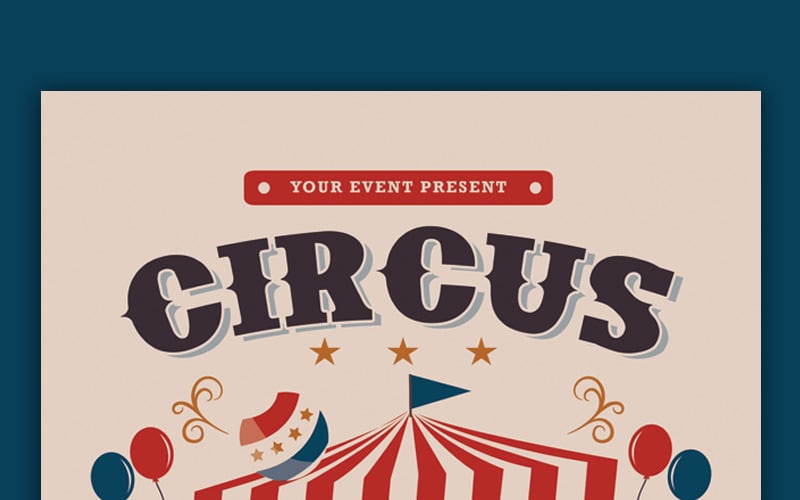 Circus Carnival Show Flyer - Modèle d'identité d'entreprise
