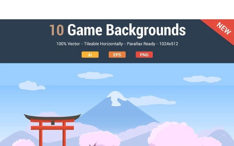10个新鲜的游戏背景图标集